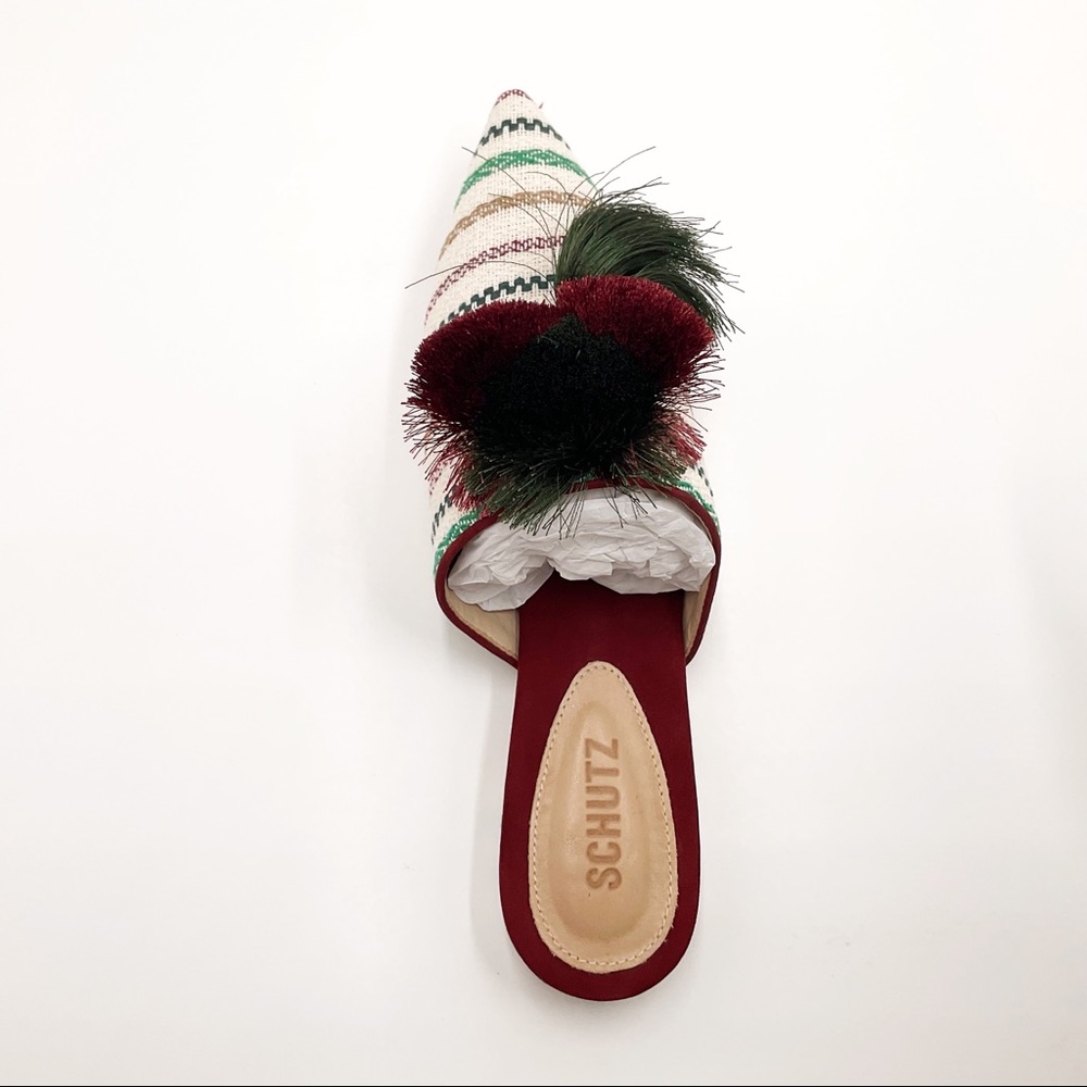 🆕{SCHUTZ } Gaely Pom Pom-Tassel Mules - Picture 9 of 13